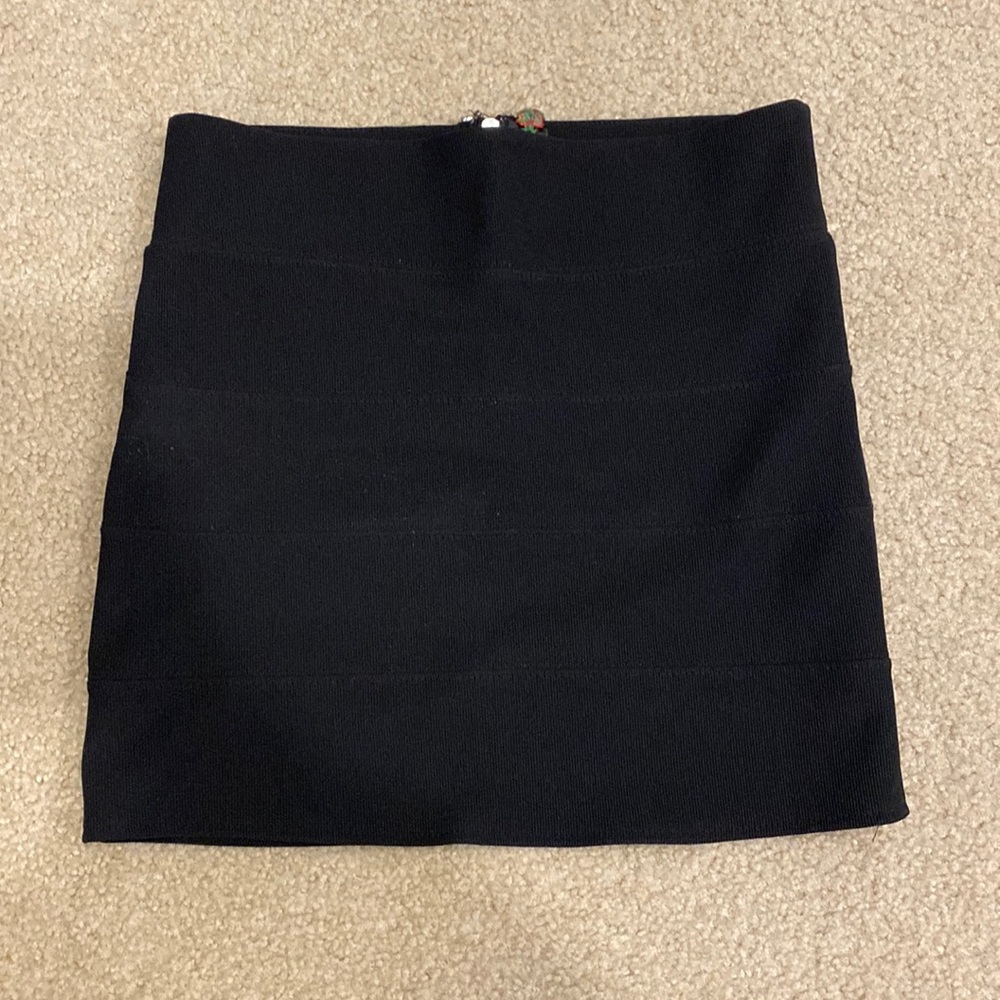 Poof - Black mini skirt, Size M